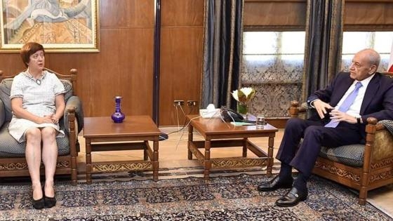 بري استقبل المنسقة الخاصة للامم المتحدة
